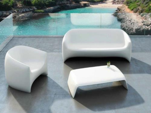 Meubles de jardin cool pour la terrasse designs innovants modernes blanc