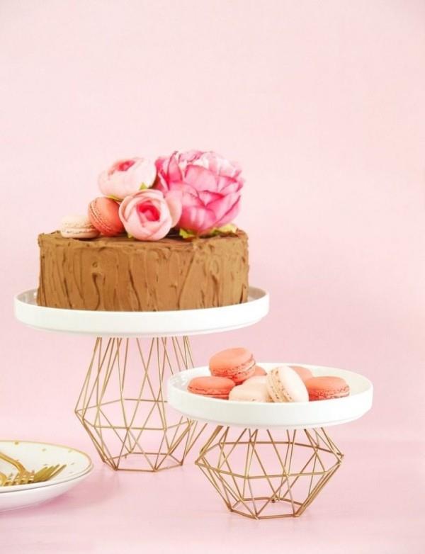 Dekoracja DIY elegancki stojak na ciasto
