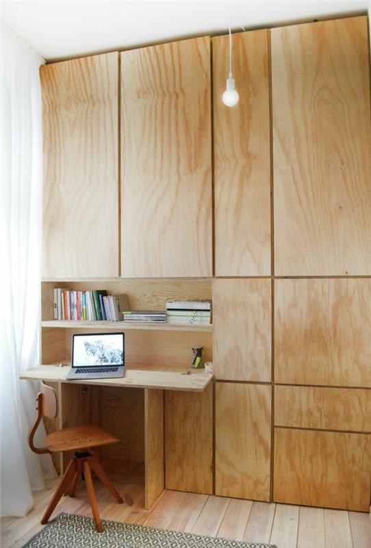 Biurko DIY zbuduj sobie stół roboczy z drewnianymi szafkami