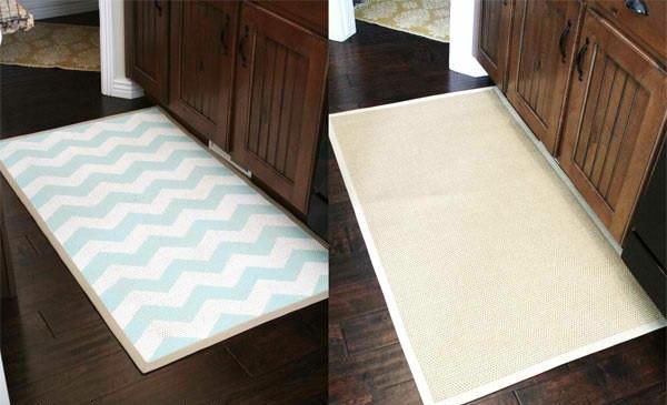 Wycieraczki dywanowe w paski chavron