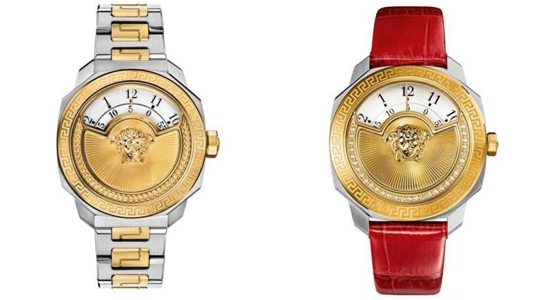 Montre femme or design élégant bracelet de montre en cuir rouge