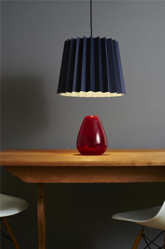 Lampes design bleu jaune