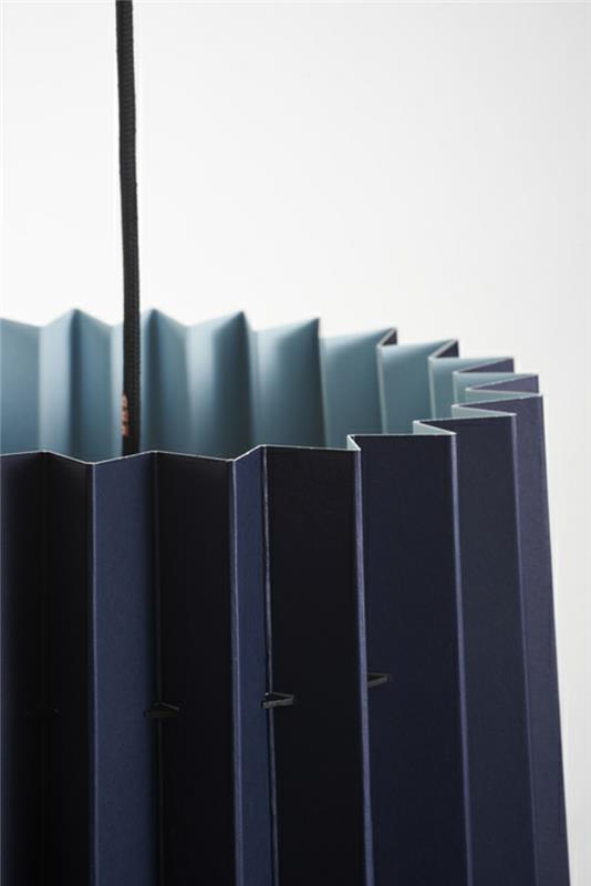 Luminaires design abat-jour bleu indigo fermer