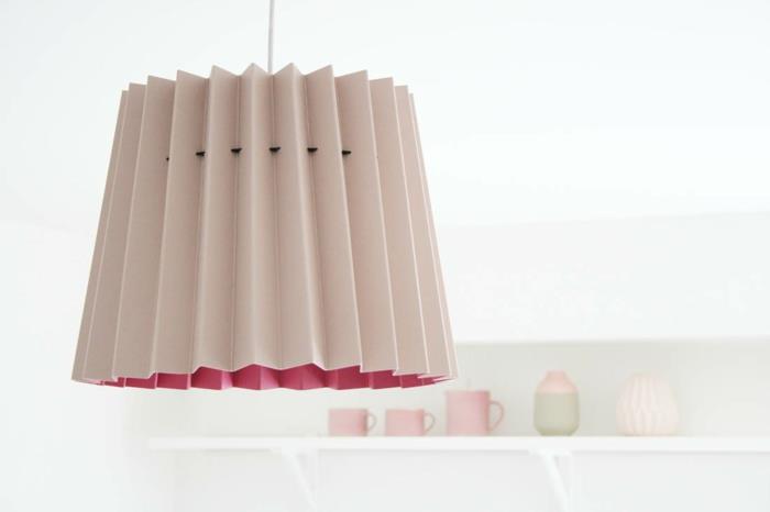 Luminaires design abat-jour gris magenta