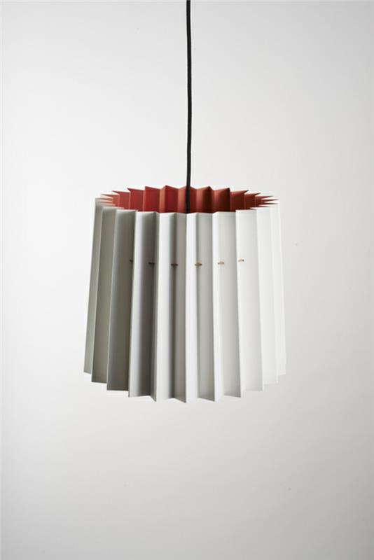 Luminaires design blanc orange suspendu