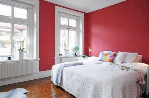 Idées d'ameublement Décoration d'intérieur suédoise design mur rouge