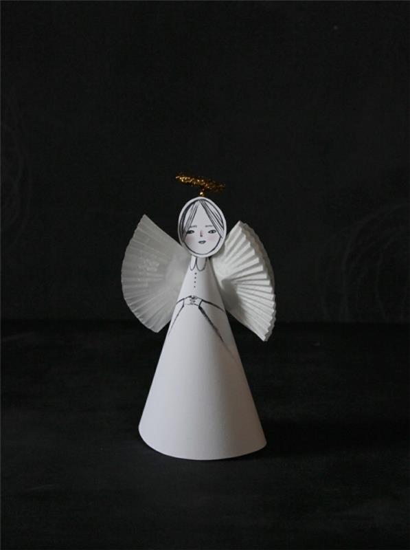 Tinker anielskie skrzydła z papierowymi talerzami Tinker lejki