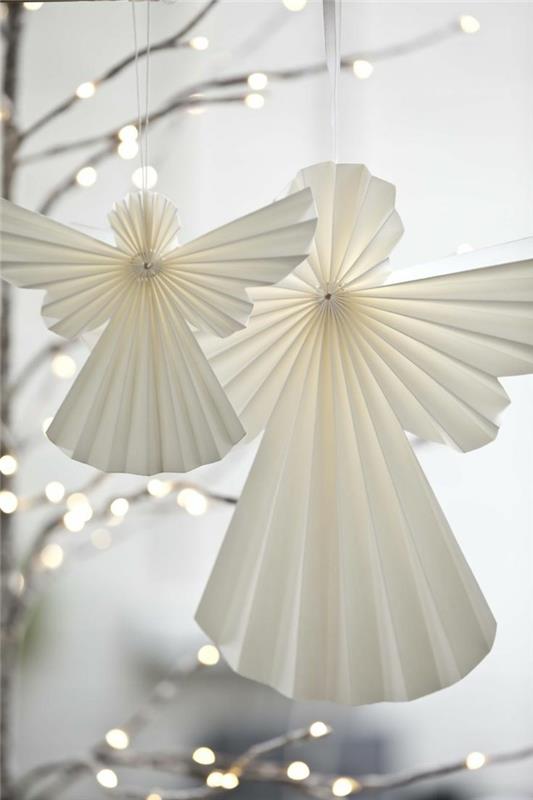 Tinker anielskie skrzydła z papierowymi talerzami majstrować ozdoby świąteczne