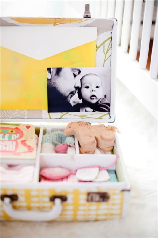 Boîte à souvenirs pour bébé - des choses qui ne devraient pas y manquer, ainsi que d'autres astuces de bricolage coffre au trésor koffer diy