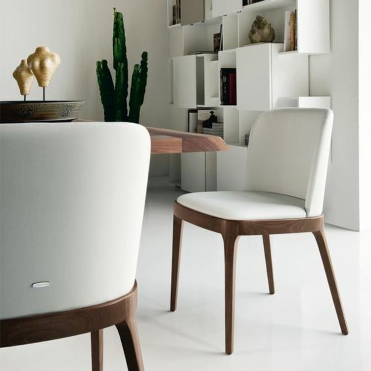 Chaises de salle à manger chaises ergonomiques chaises rembourrées avec pieds en bois