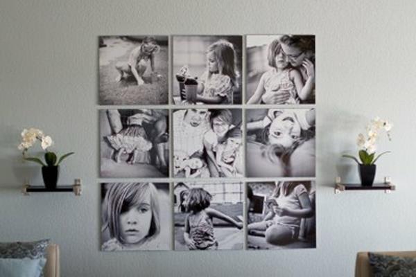 Photos de famille avec une idée en noir et blanc