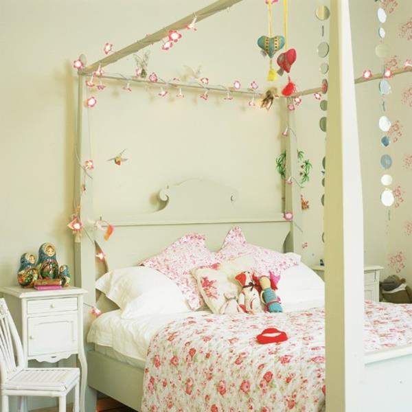 Pomysły na kolory do pokoju dziecięcego Projekt pokoju dziecięcego łóżko z baldachimem