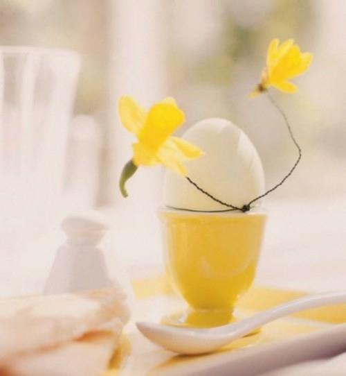 Świąteczne pomysły na dekoracje do wielkanocnej żółtej ceramiki z jajek
