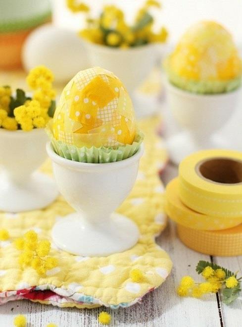 Dekoracyjne pomysły na ceramiczny uchwyt na jajka wielkanocne żółty