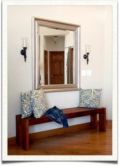 banc de jardin miroir construisez vous-même miroir mural de couloir vintage moderne