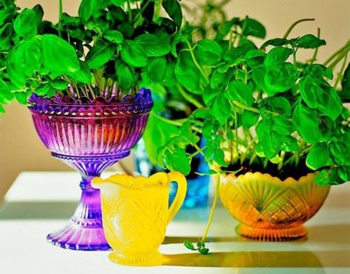 Décoration de jardin accessoires de jardin bols de plantation colorés