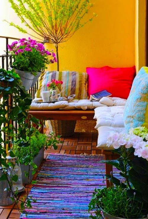 Accessoires de jardin Gartendeko garde-corps de balcon mural jaune
