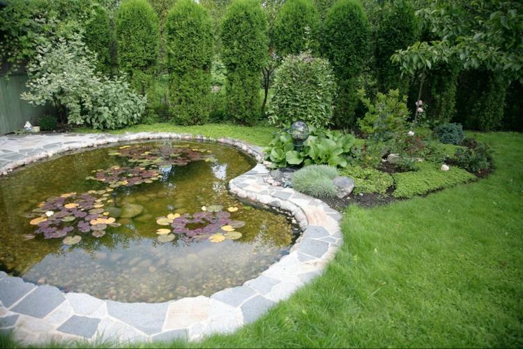 Photos d'étang de jardin art de jardin plantes aquatiques forme d'étang
