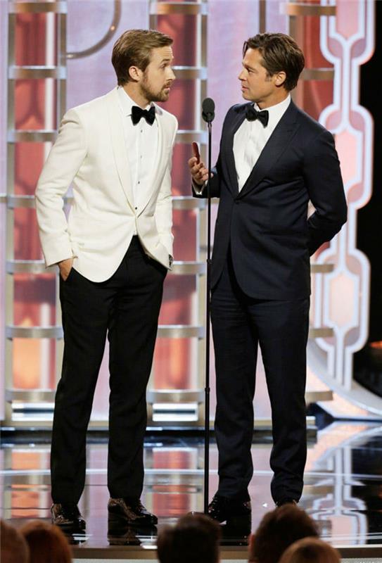 Golden Globes 2016 Ryan Gosling et Brad Pitt