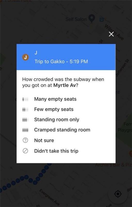 Google Maps peut déterminer le taux de remplissage de votre bus ou train. Données collectées auprès des utilisateurs