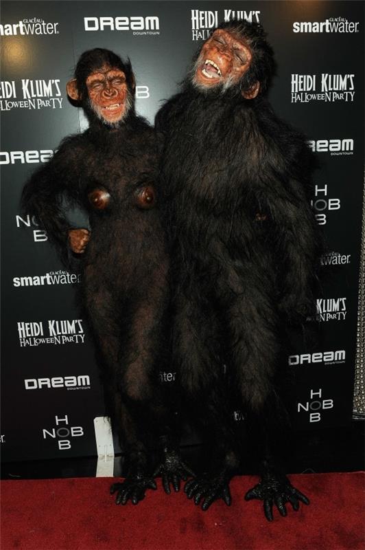 Heidi Klum kostiumy małpy na Halloween