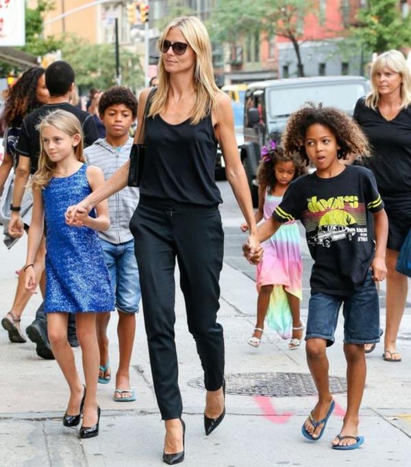 Heidi Klum avec ses quatre enfants
