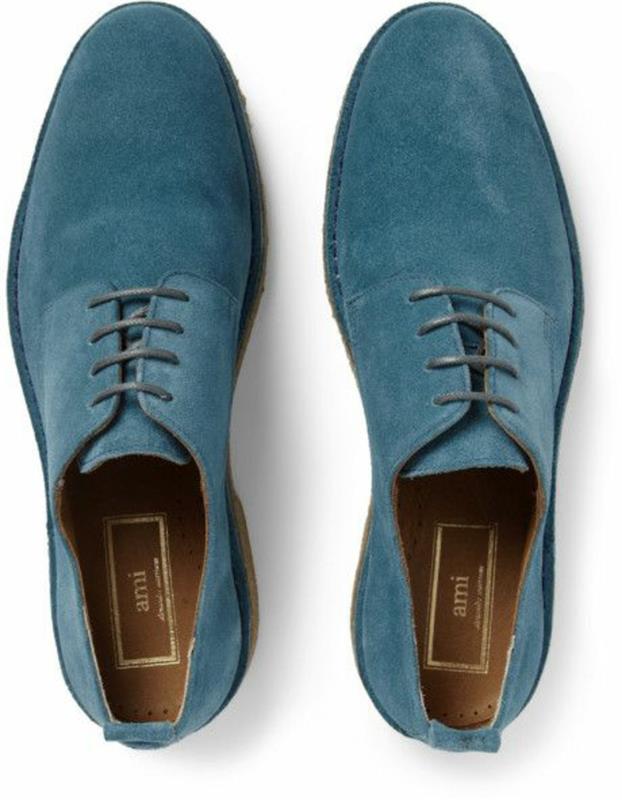 Męskie buty jesienne buty zimowe męskie welurowe niebieskie