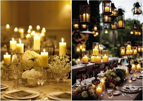 Zaprojektuj dekoracje ślubne ze świecami