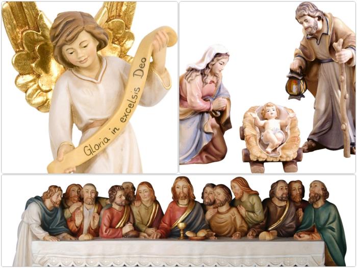 Art de la sculpture sur bois de Val Gardena Figures de la Nativité et figures en bois Sculptures sur bois