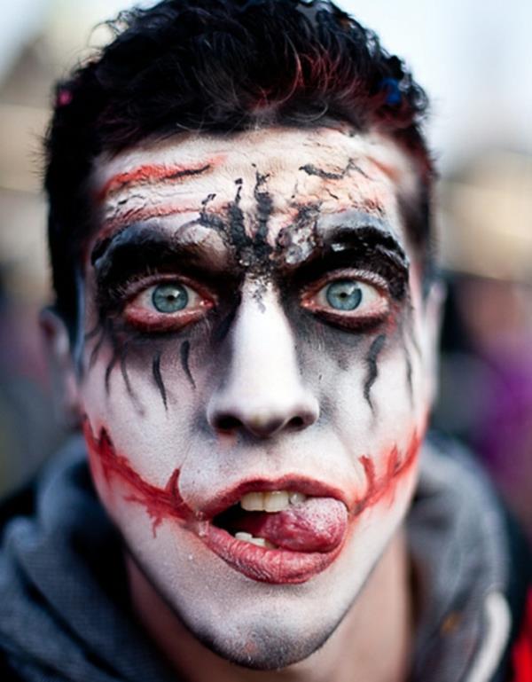 Horror malowanie twarzy Halloween rany