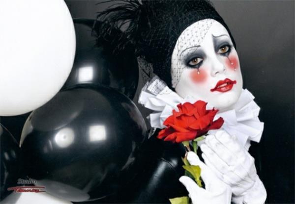 Horror malowanie twarzy Halloween cyrk
