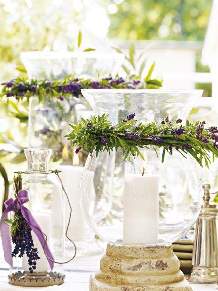 Pomysły dekoracji wnętrz wazonów z lawendą