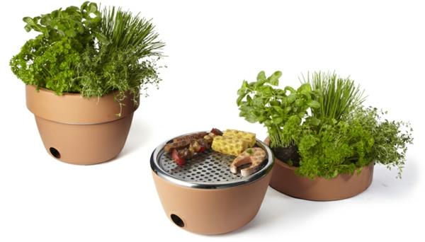 Votre appareil de barbecue pour gril et pot d'herbes mangera des plantes