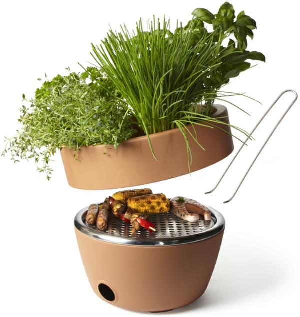 Votre appareil de barbecue grill et pot d'herbes
