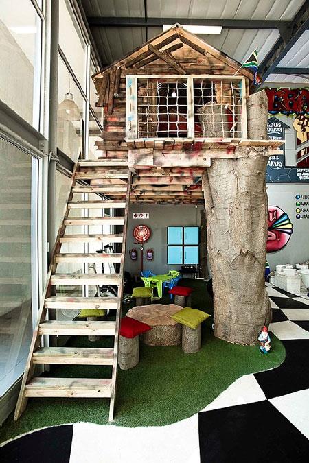 Maisons dans les arbres d'intérieur Idées sympas aire de jeux pour enfants