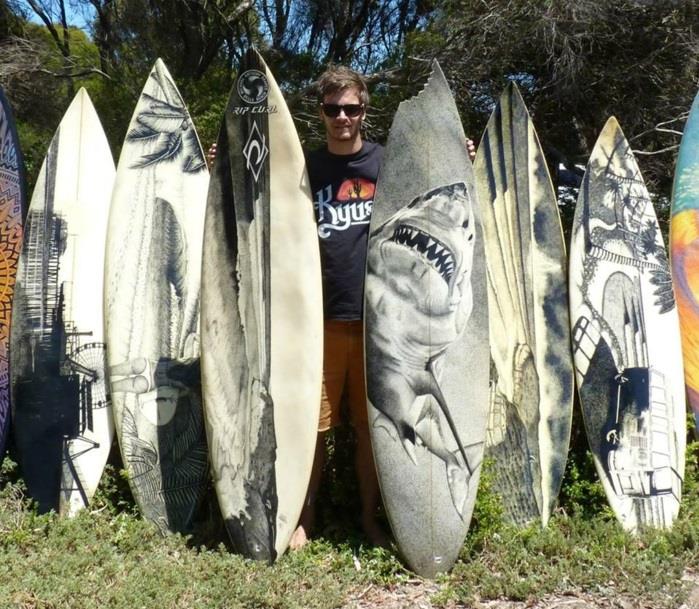 Jarryn Dower Art & Design sztuka deski surfingowej