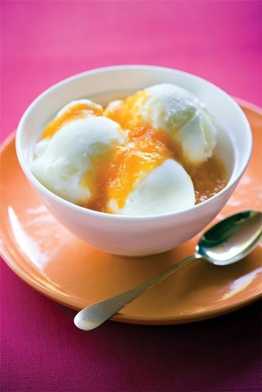 Crème glacée au yogourt glacé Recette de yogourt glacé sans sorbetière