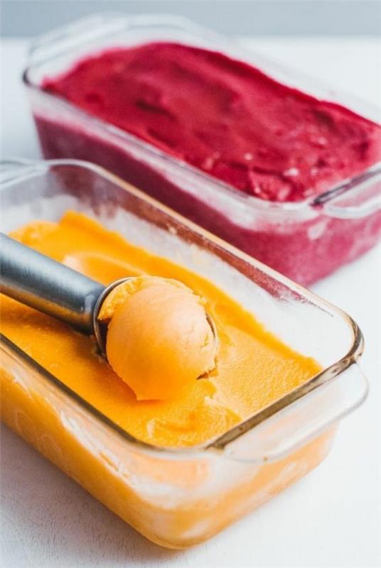 Yaourt glacé fruits frais Recette de yaourt glacé sans sorbetière