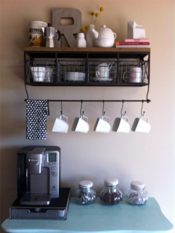 Machine de tasses de rail de cuisine de conception de cuisine de bar à café