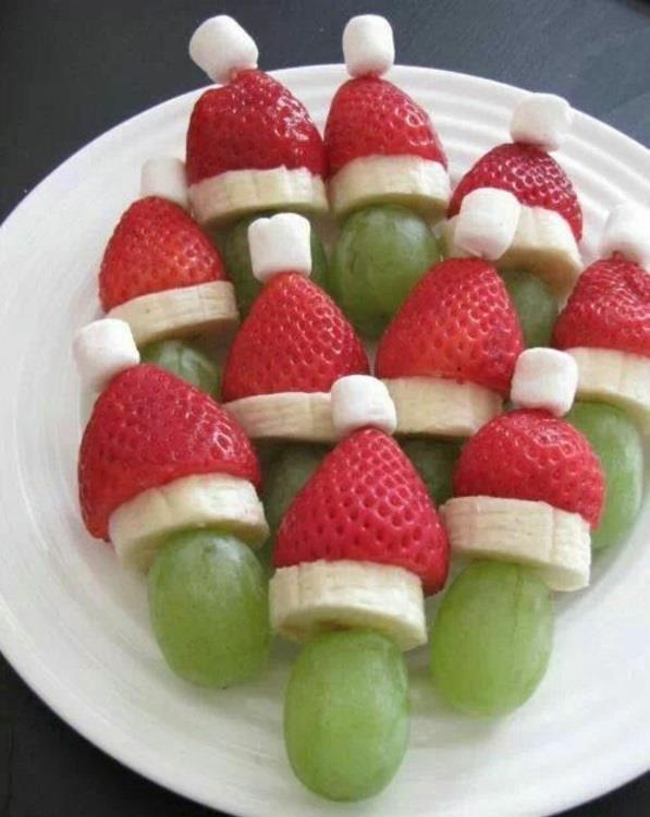 Nourriture à faible teneur en calories aux fraises pour les fruits de Noël