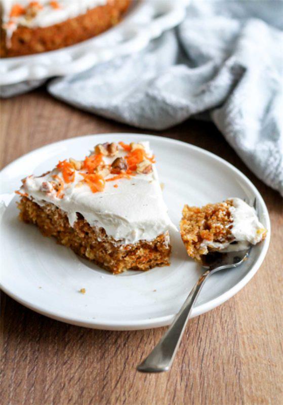 Gâteau aux carottes au goût fin sans beaucoup de calories