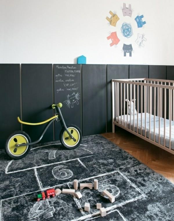 Peinture de tableau noir de sol de chambre d'enfant feuille de tableau noir de conception de mur créatif