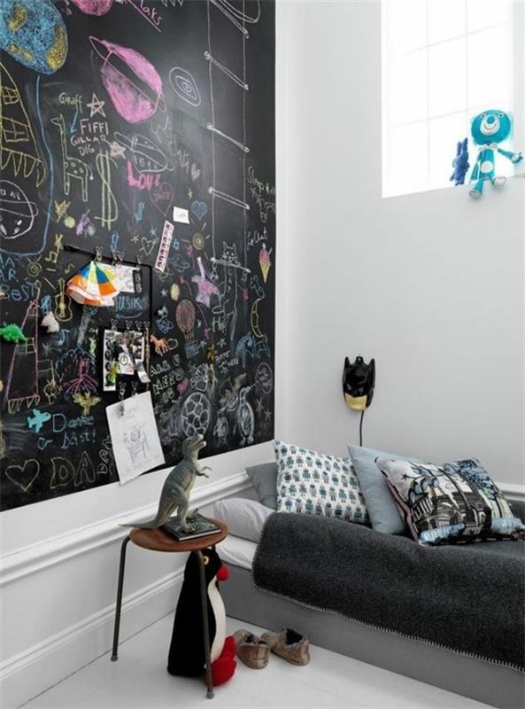 Idées de chambre d'enfants couleur de tableau noir design mural créatif feuille magnétique feuille de tableau noir