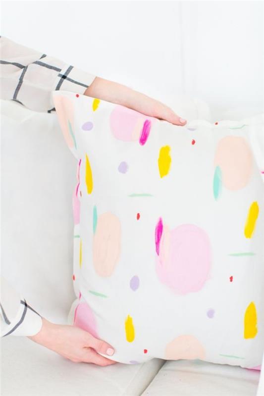 Housses de coussin à coudre motifs colorés coussins de canapé couleurs pastel