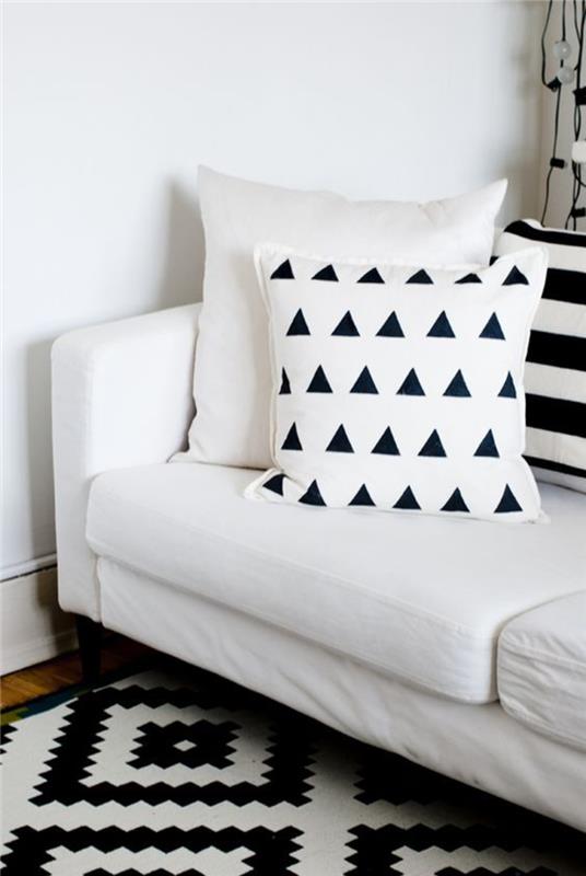Housses de coussin cousent des coussins de canapé triangles à motifs géométriques