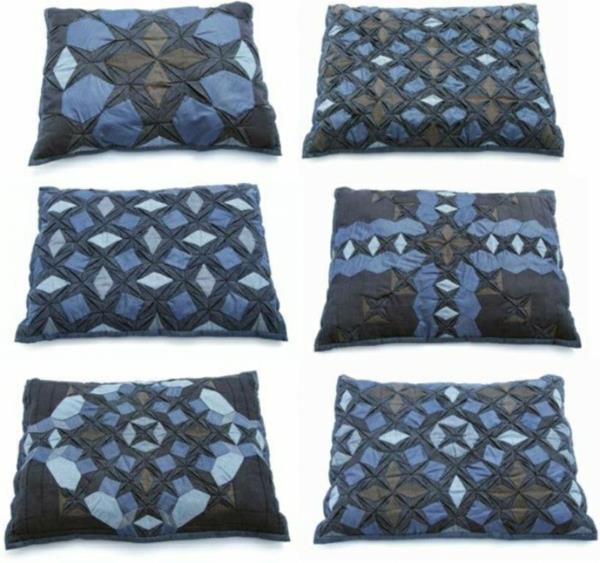 Housses de coussin en jeans taies d'oreiller chiffres