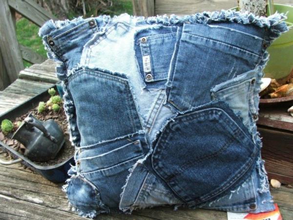 Taies d'oreiller jeans taies d'oreiller vêtements derrière