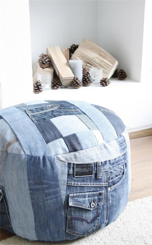 Housses de coussin en jeans taies d'oreiller vêtements coussins de siège