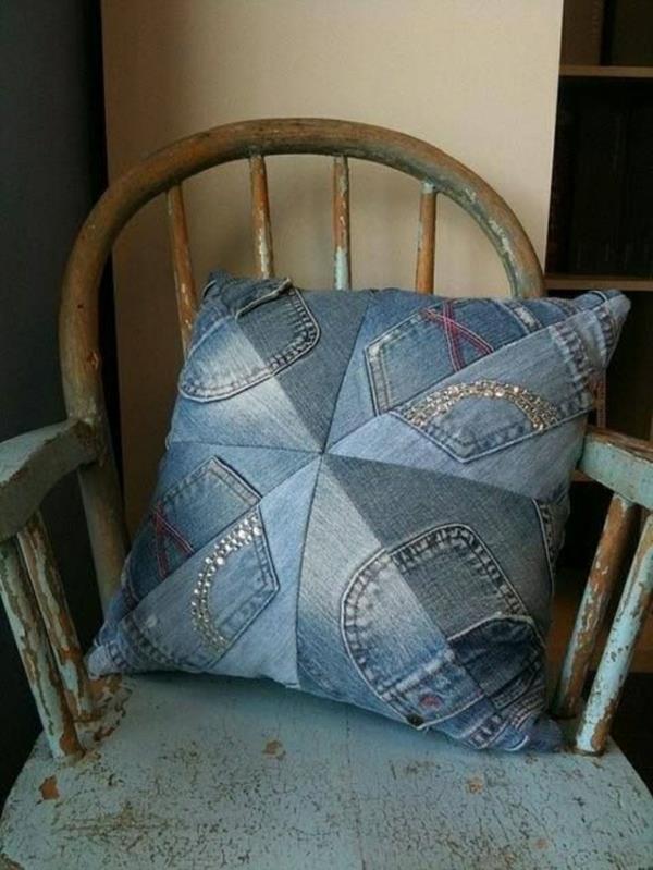 Housses de coussin en jeans taies d'oreiller vêtements chaise