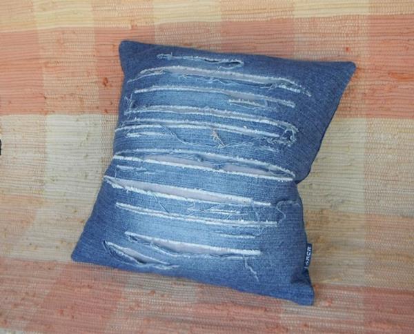 Housses de coussin de jeans scratch taies d'oreiller